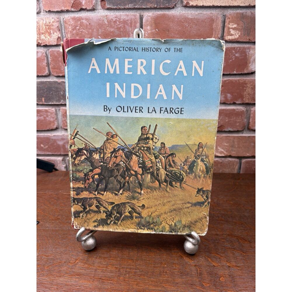 AMERICAN INDIAN 3rd pr by Oliver La Farge A Pictorial History 1957 w dust Jacket